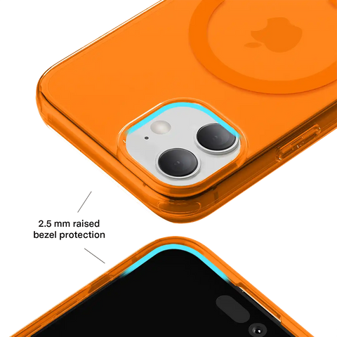 Neon Orange Clear iPhone Case