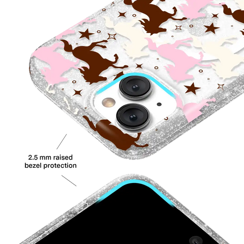 Pink Pony Glitter iPhone Case