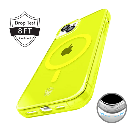 Neon Yellow Clear iPhone Case