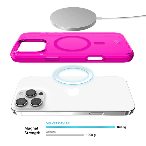 Neon Pink Clear iPhone Case