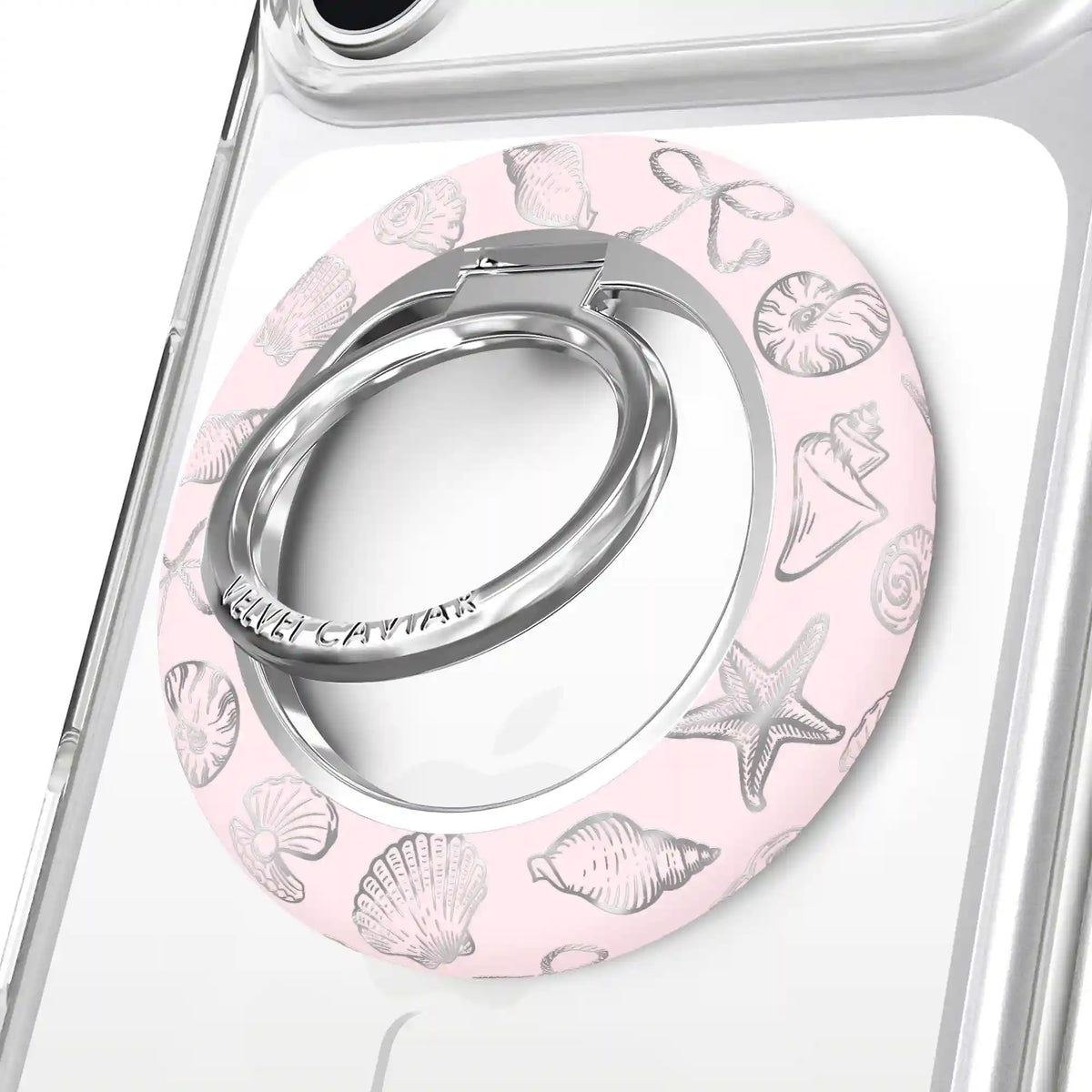 Pink Coastal Seashells MagSafe Grip Ring