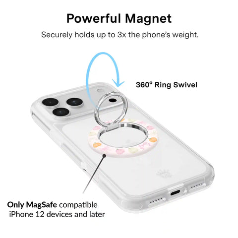 Pink Pumpkin Princess MagSafe Grip Ring