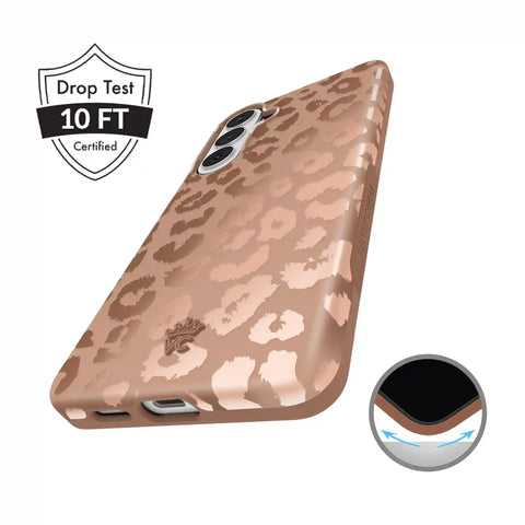 Bronze Chrome Leopard Samsung Case