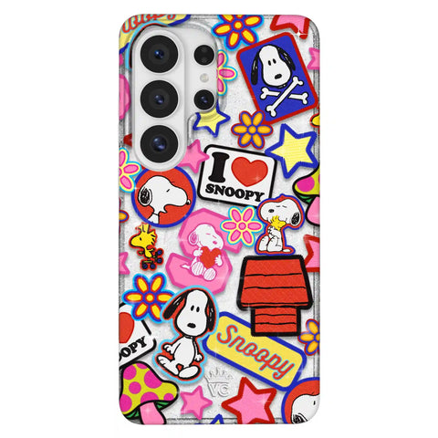 Snoopy Patchwork Glitter Samsung Case