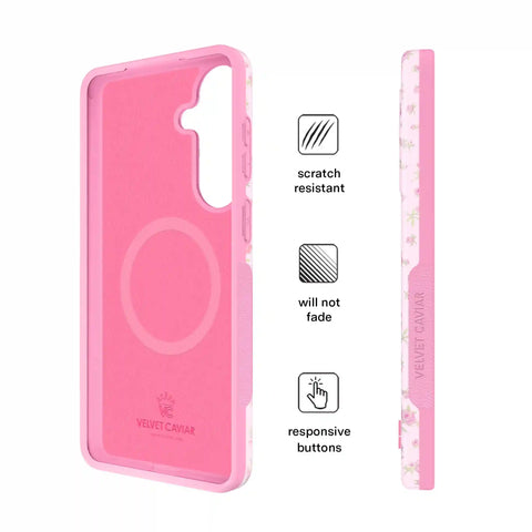 Dainty Pink Floral Samsung Case