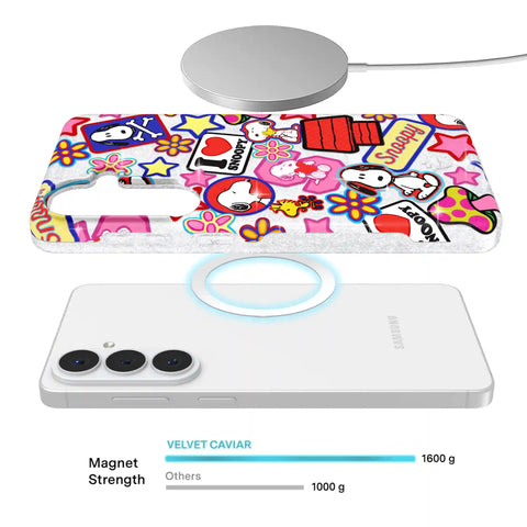 Snoopy Patchwork Glitter Samsung Case