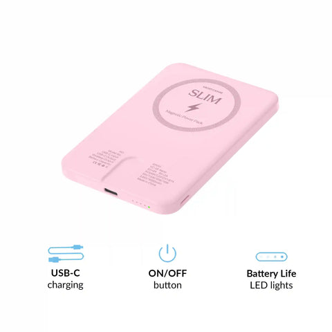 Strawberry Milk Slim Portable MagSafe Charger Power Pack