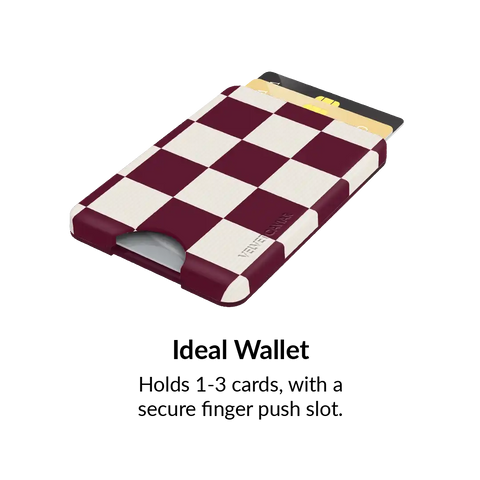 Burgundy Vibe Checker MagSafe Wallet