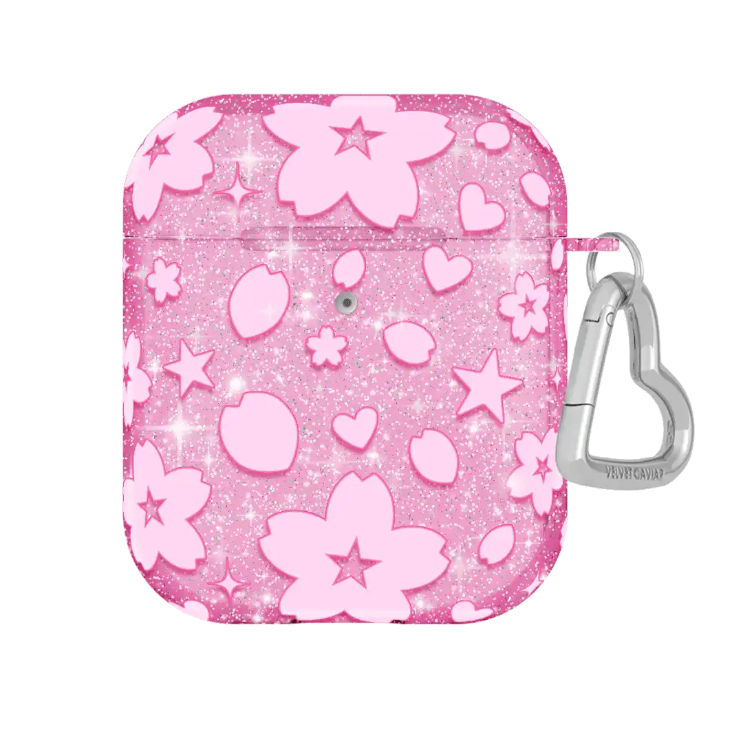 Cherry Blossom Glitter AirPod Case