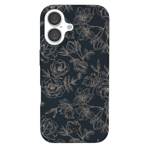Floral Rose Gold Chrome iPhone Case