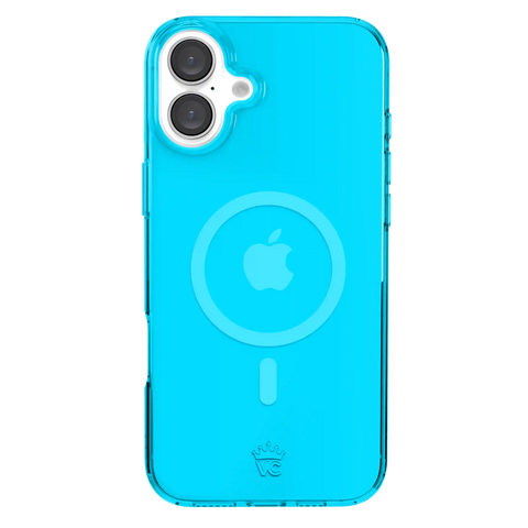 Neon Blue Clear iPhone Case