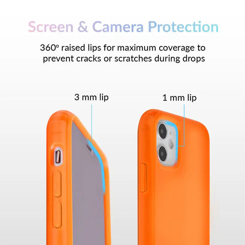 Neon Orange Clear iPhone Case