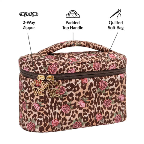 Rosy Leopard Vanity Bag