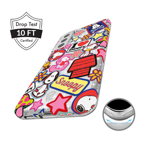 Snoopy Patchwork Glitter Samsung Case