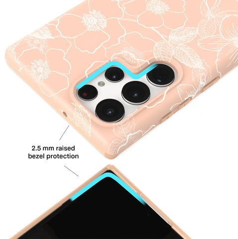 Peach Blossom Floral Samsung Case