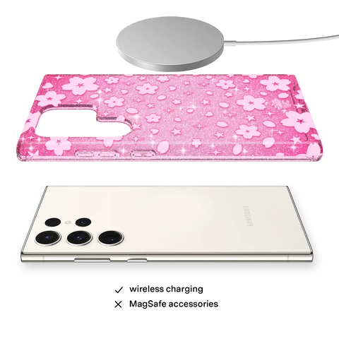 Cherry Blossom Glitter Samsung Case