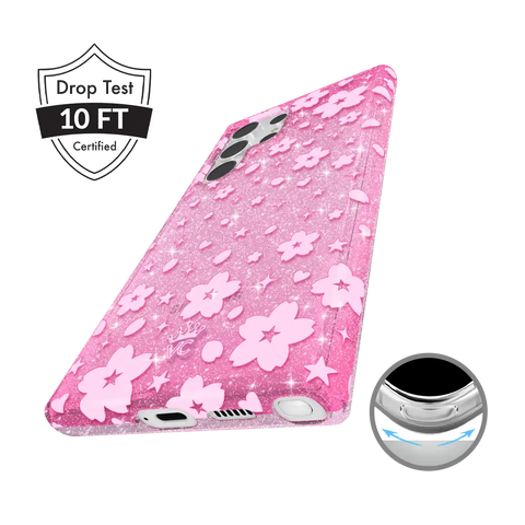 Cherry Blossom Glitter Samsung Case