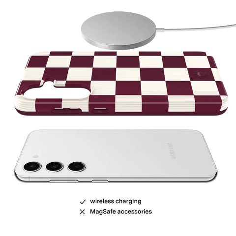 Burgundy Vibe Checker Samsung Case
