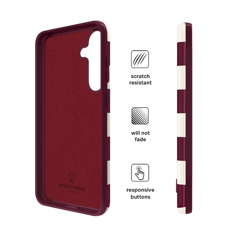 Burgundy Vibe Checker Samsung Case