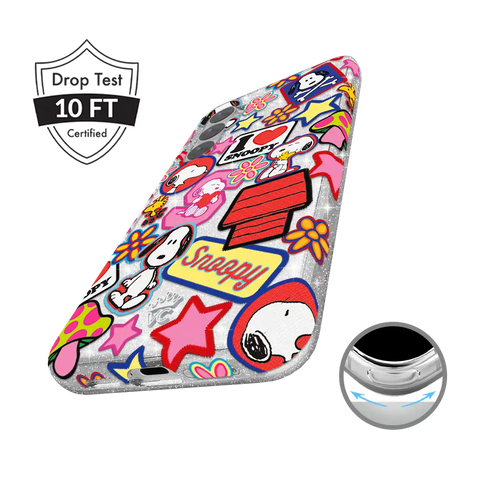 Snoopy Patchwork Glitter Samsung Case