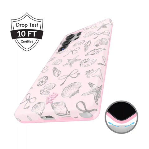 Pink Coastal Seashells Samsung Case