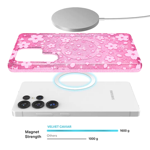 Cherry Blossom Glitter Samsung Case