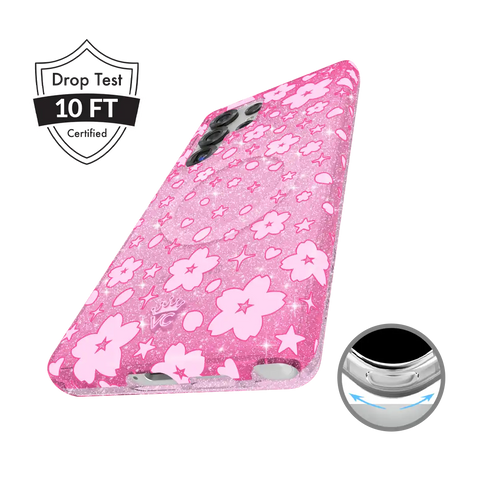 Cherry Blossom Glitter Samsung Case